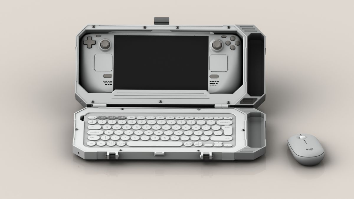 This custom handheld case comes with space for a keyboard, and it’s great for the ASUS ROG Ally