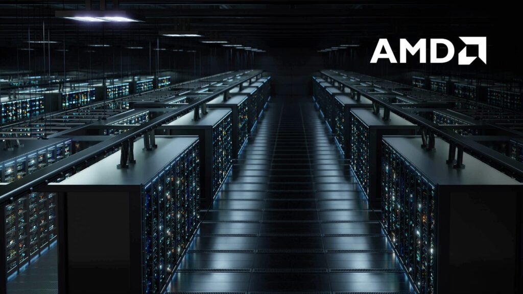 Data center with AMD logo