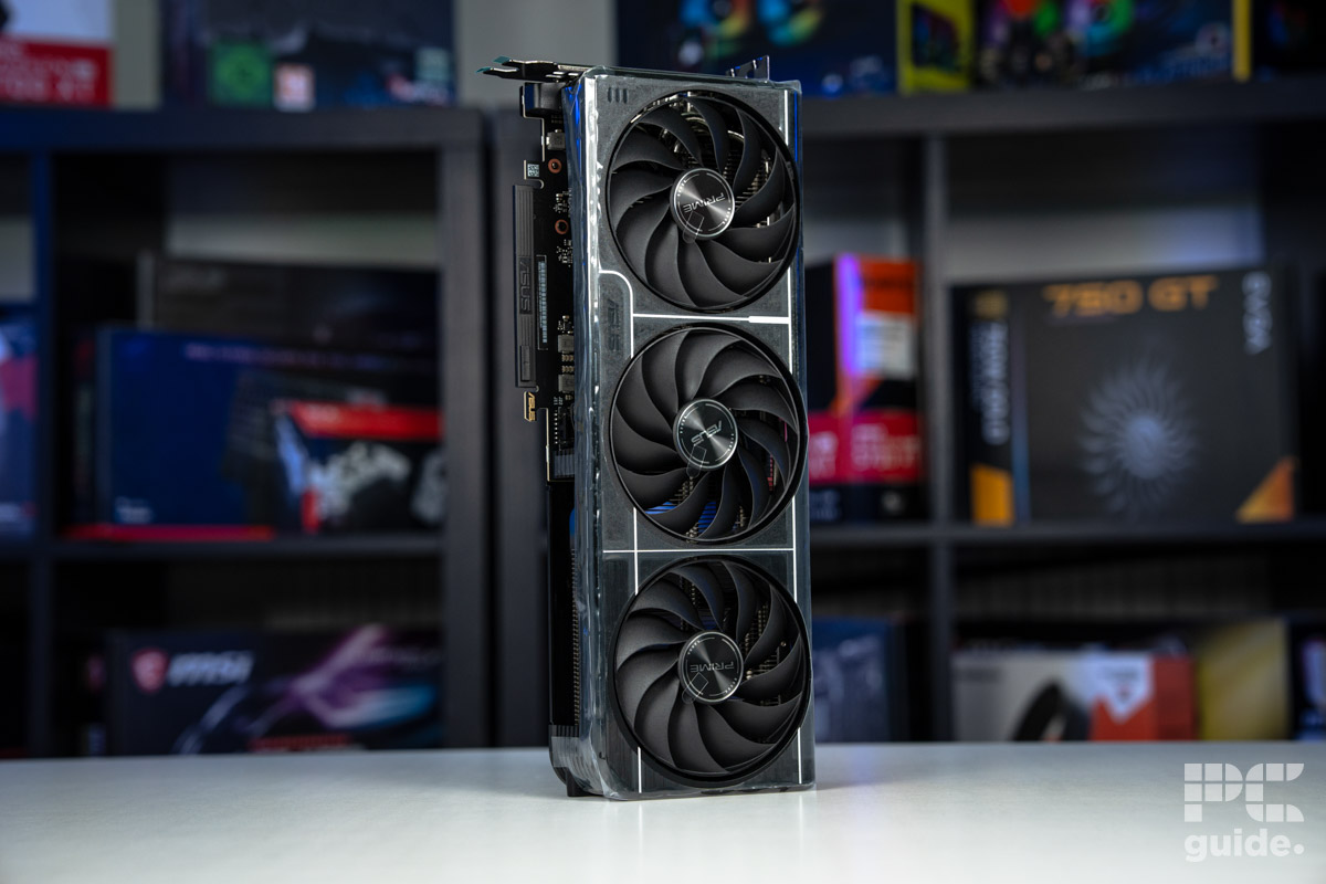 ASUS Prime RTX 5060 Ti 16GB OC standing on end, Image by PC Guide