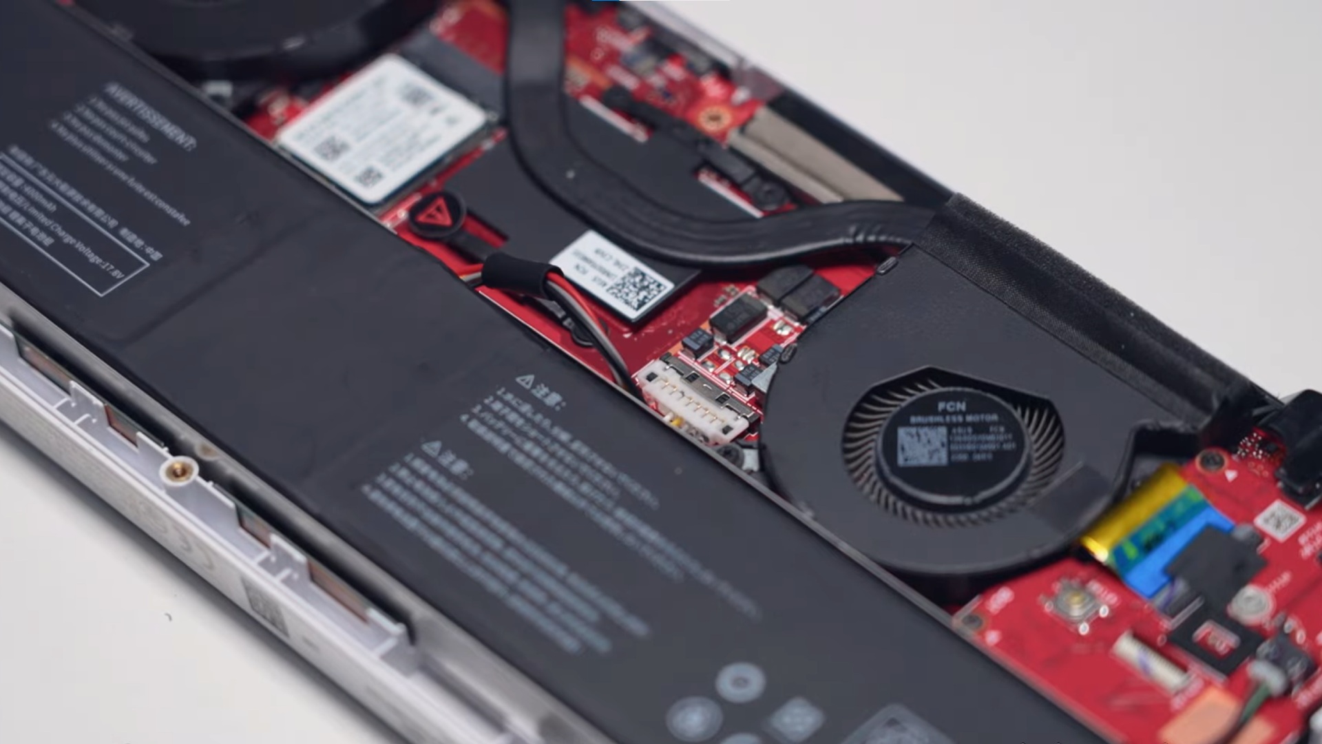 ASUS ROG Ally with backplate removed