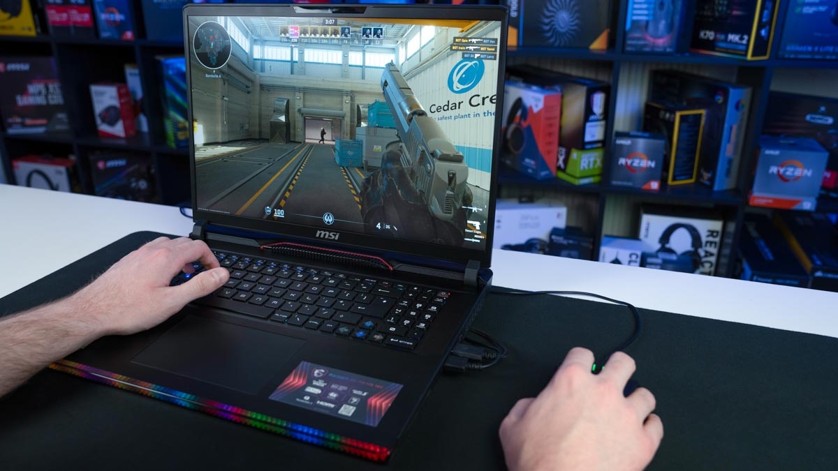 Playing Counter-Strike 2 on a gaming laptop, image by PC Guide