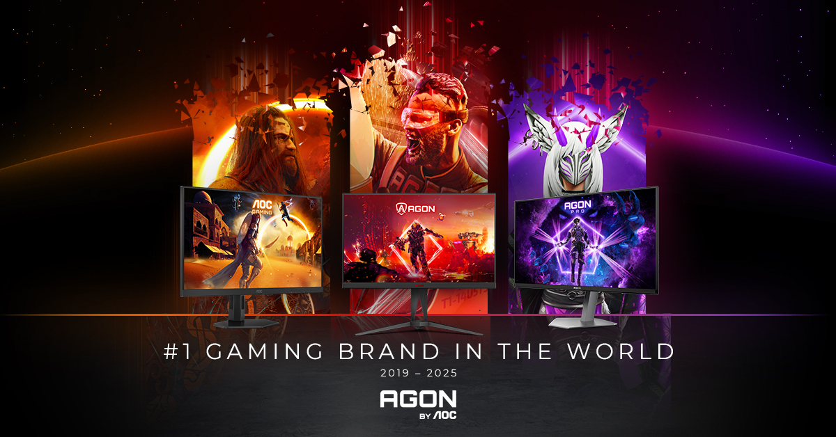 AGON by AOC retains number one gaming monitor brand crown for the sixth year in a row
