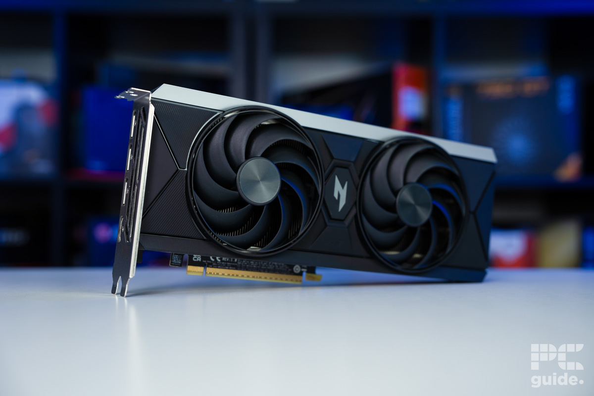 Acer Nitro Intel Arc B580 front profile, Image by PC Guide