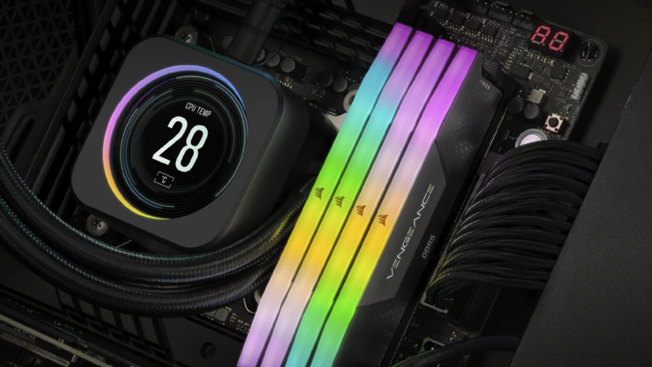 Corsair Vengeance DDR5 RAM in motherboard, source: Corsair