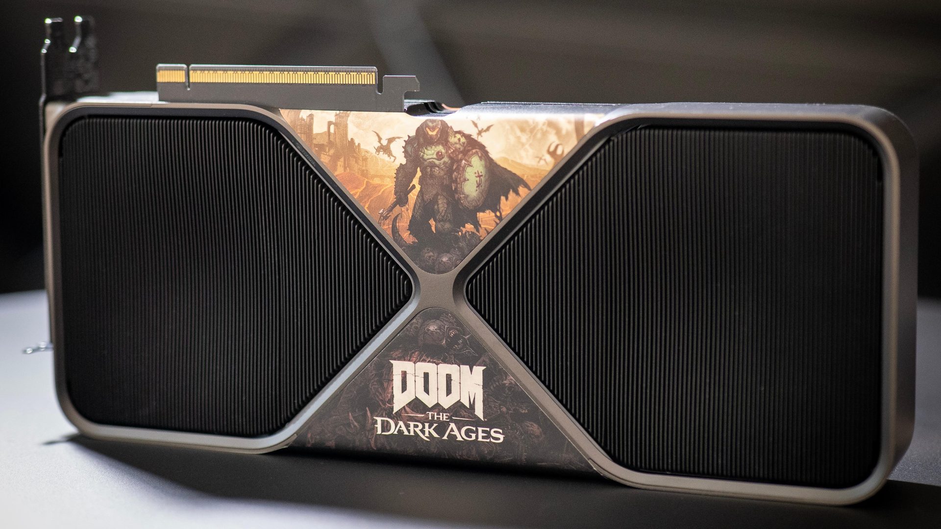 RTX 5090 Founders Edition with custom DOOM: The Dark Ages wrap