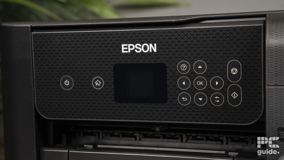 Epson EcoTank ET-2820 front panel, Image by PC Guide