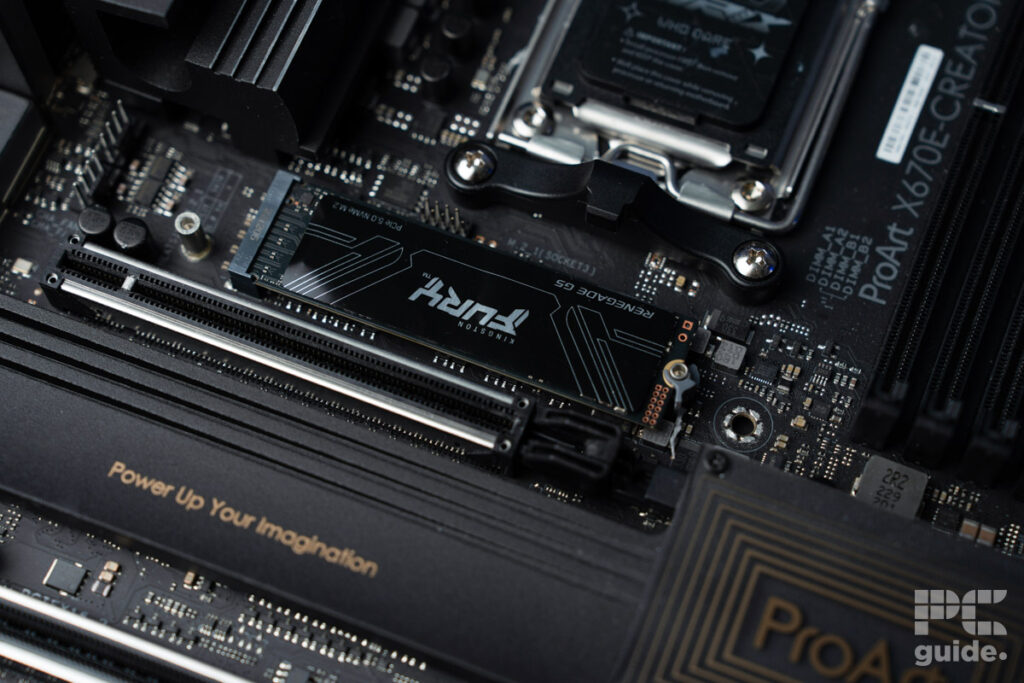 Kingston FURY Renegade G5 installed, Image by PC Guide