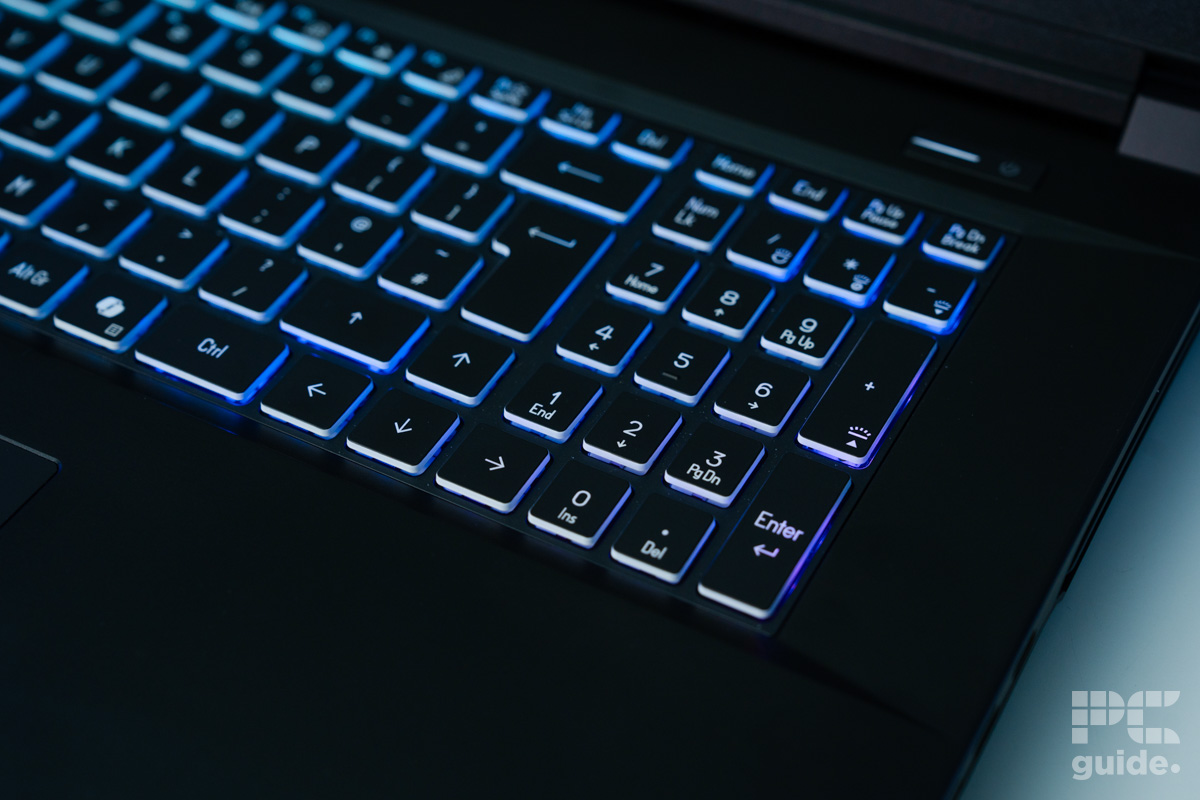 Pinnacle X580WNT-G numpad, Image by PC Guide