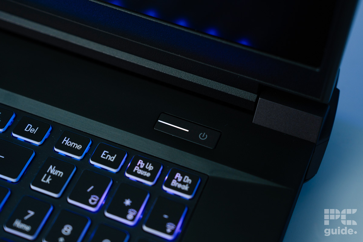 Pinnacle X580WNT-G power button, Image by PC Guide