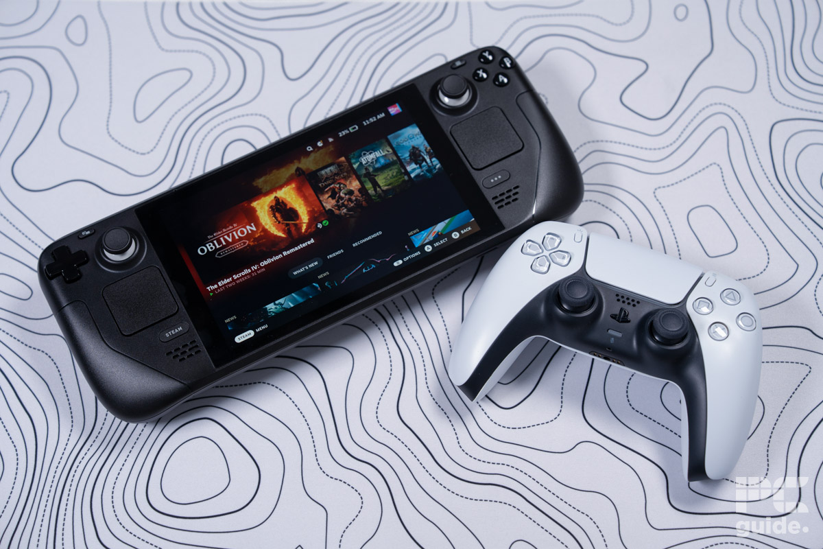 steam deck and ps5 controller