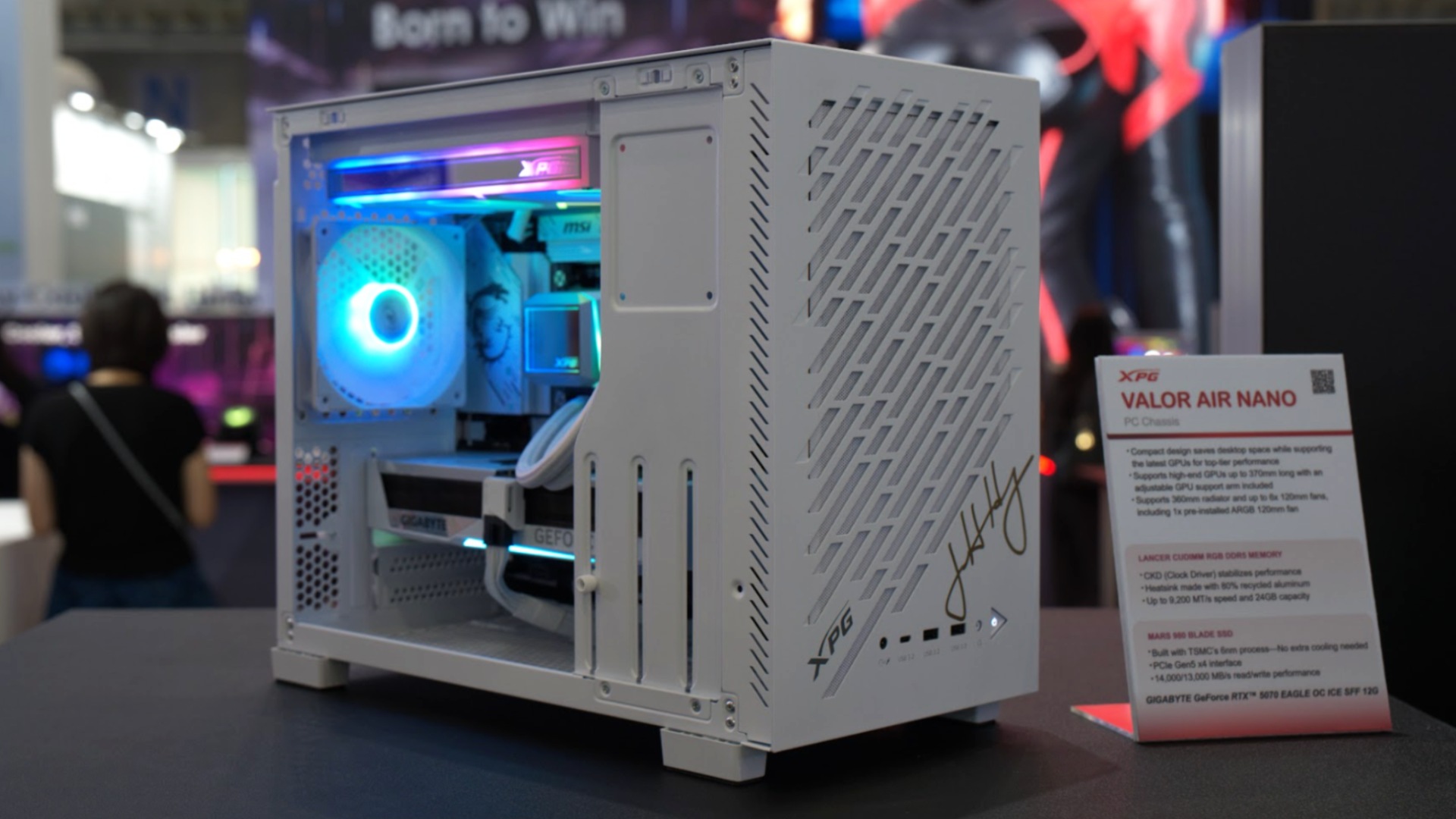 XPG Valor Air Nano PC case white, image by PC Guide