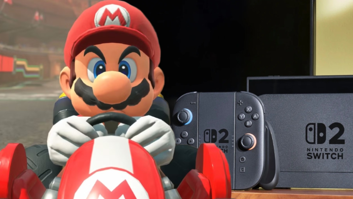 Nintendo Switch 2 with Mario in Mario Kart World screenshot, credit: Nintendo