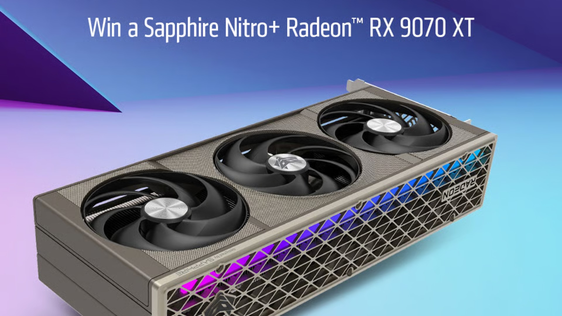 Sapphire Nitro+ Radeon RX 9070 XT giveaway, credit: AMD