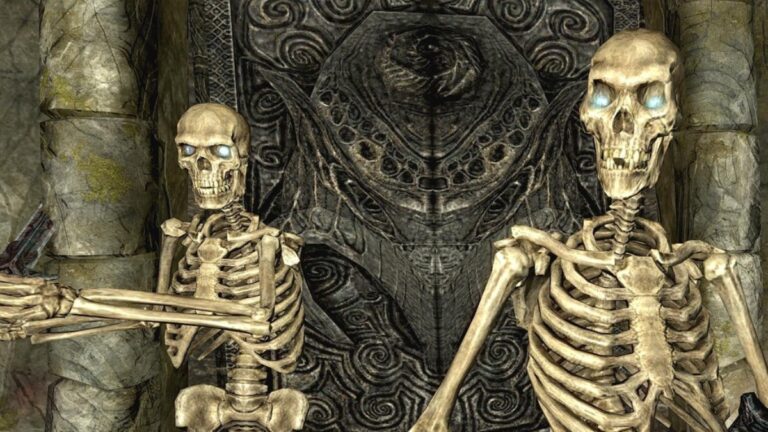Skyrim skeleton enemies, source: The Saltmine