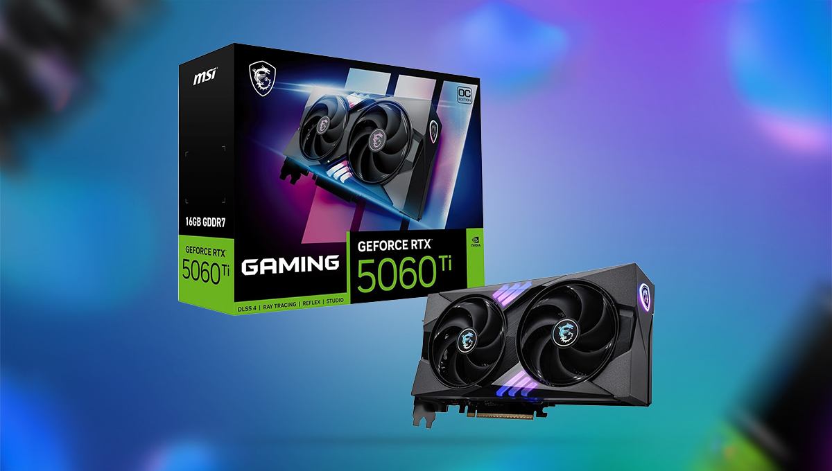 Stylish MSI RTX 5060 Ti 16GB OC graphics card is at its