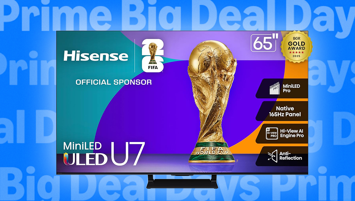 Prime Day deal knocks 30% off speedy Hisense 65-inch, 165Hz 4K mini-LED TV on Amazon