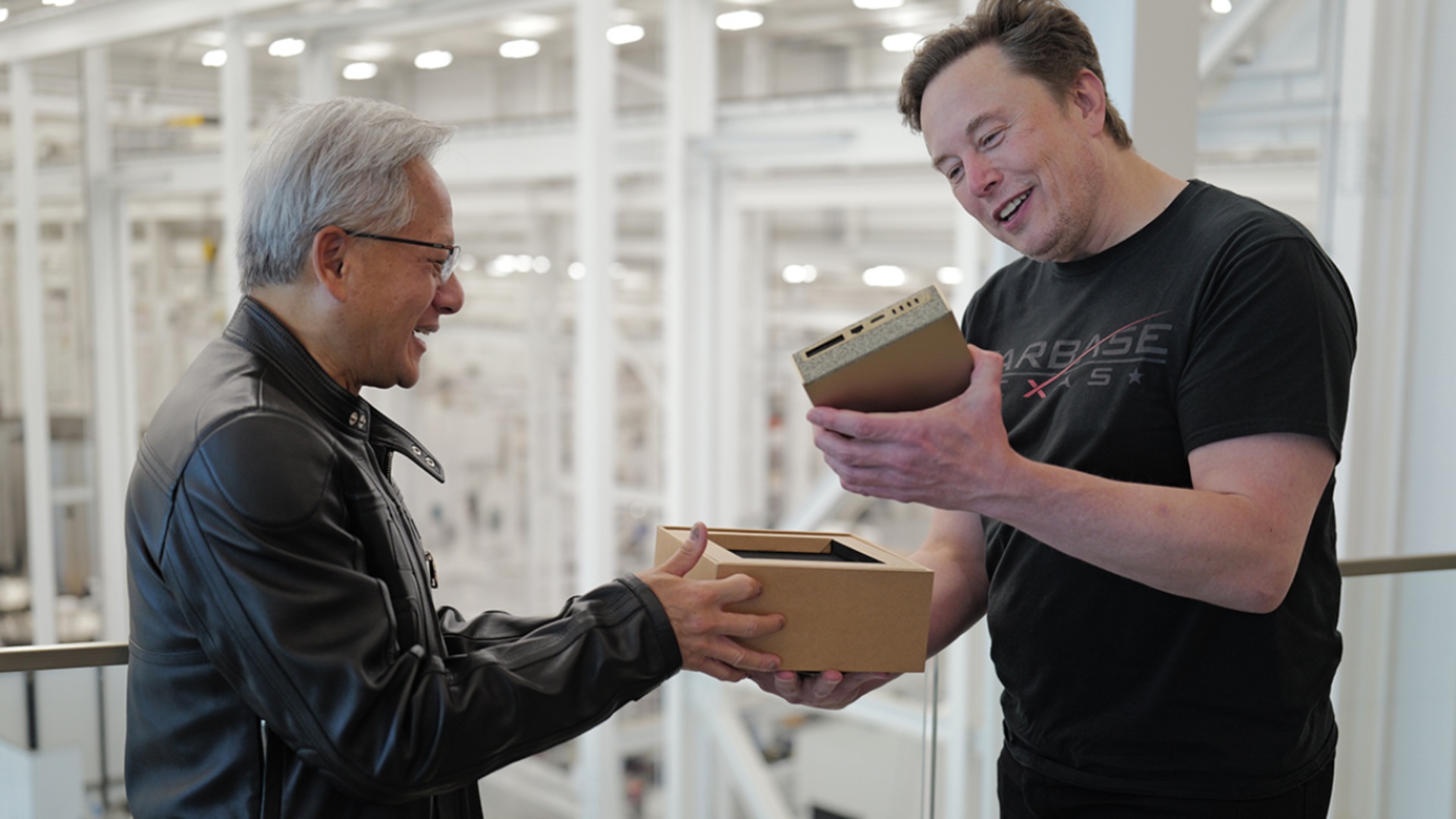 Nvidia CEO Jensen Huang delivers world’s smallest AI supercomputer to Elon Musk at SpaceX HQ