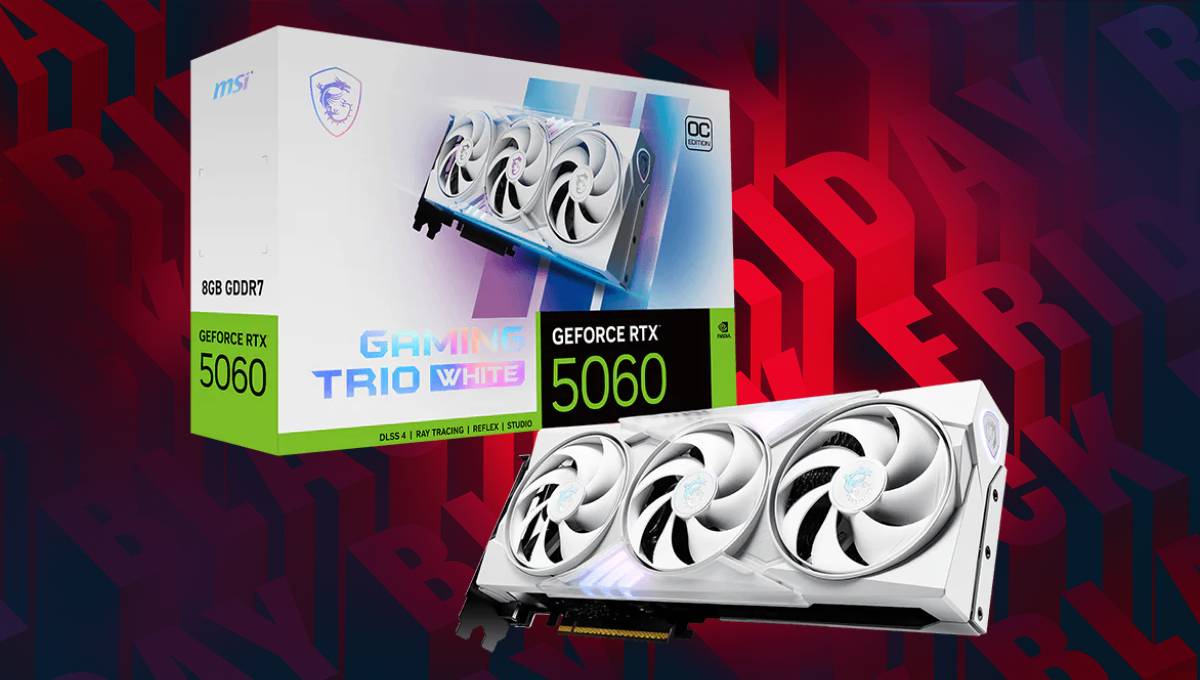 All-white MSI RTX 5060 graphics card with stylish ARGB lighting is at its lowest price on Amazon
