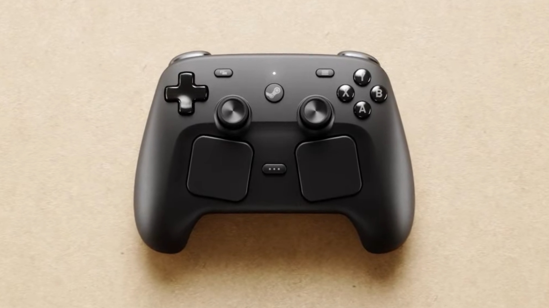 Steam Controller with beige background