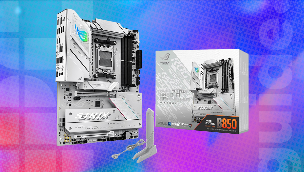 White themed mid-range ASUS B850 motherboard is at its cheapest in this Christmas deal