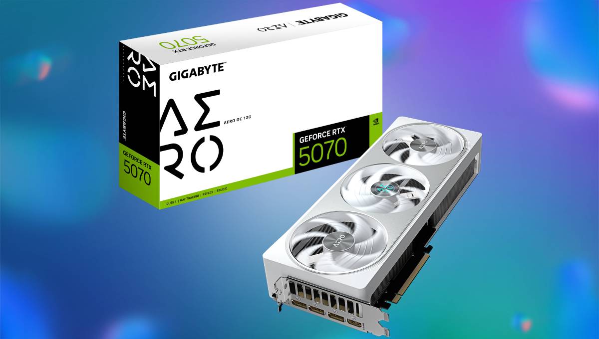 Super-sleek Gigabyte RTX 5070 AERO overclocked graphics card is $80 off for Prime Members