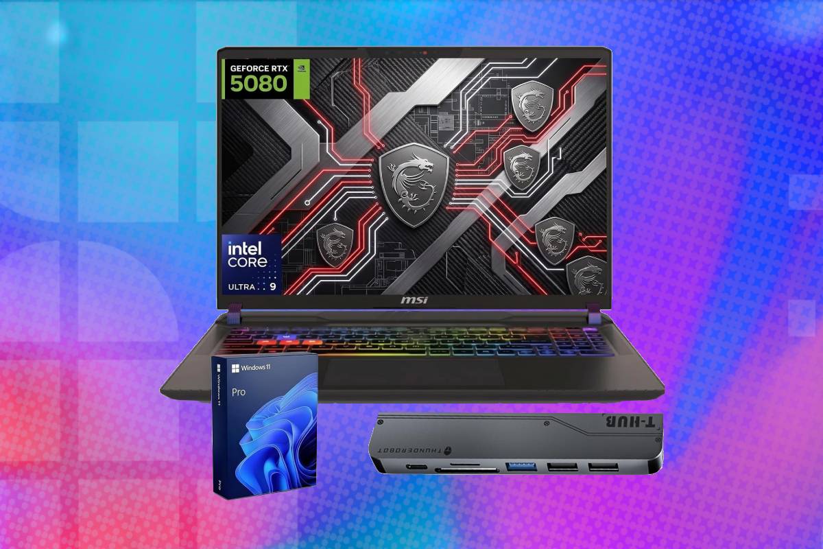 Intel Core Ultra 9 275HX and NVIDIA RTX 5080 laptop with a HUGE