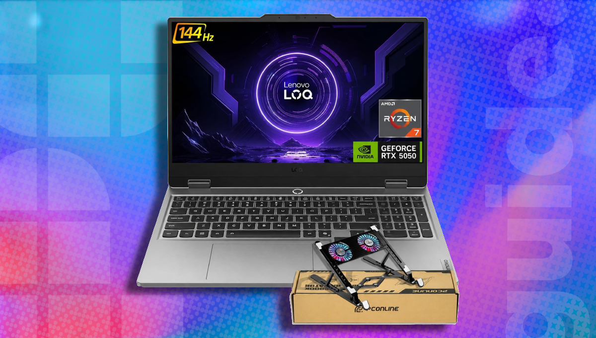 Lenovo RTX 5050 gaming laptop deal with Ryzen 7 250 and 144Hz display ...